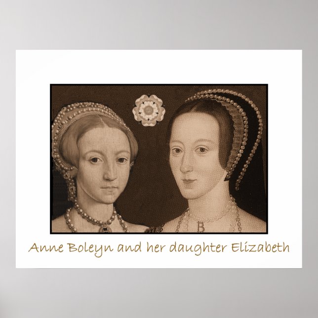 Poster Anne Boleyn et sa fille Elizabeth (Devant)