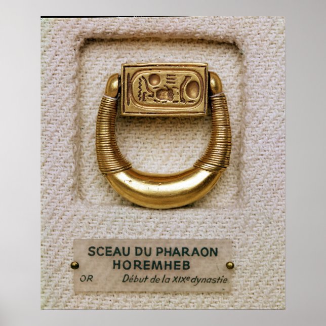 Poster Anneau avec le sceau du général Horemheb (Devant)