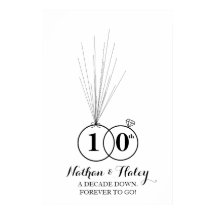 Anneaux 10 Anniversaire Thumbprint Mariage livre d
