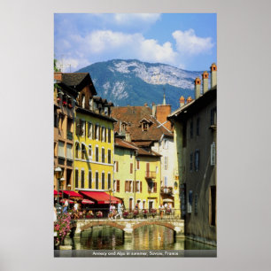 Poster Annecy et Alpes en été, la Savoie, France