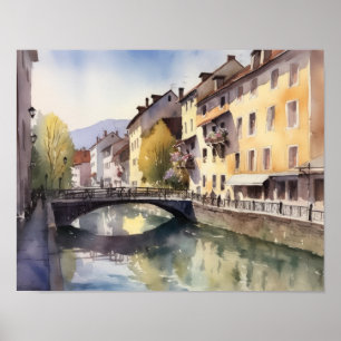 Poster Annecy France Paysage Art Imprimer l'affiche