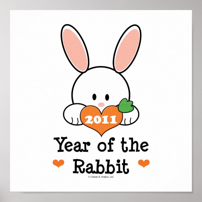 Poster Année de l'impression du lapin (Devant)