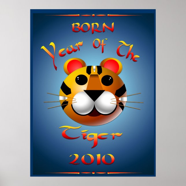 Poster Année De Naissance Du Tigre Imprimer (Devant)