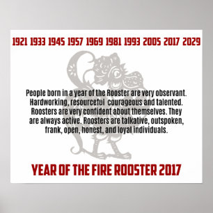 Poster Année des titres de coq