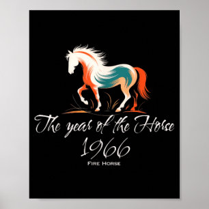Poster Année du Cheval 1966 Cheval de Feu 1966 Anniversai