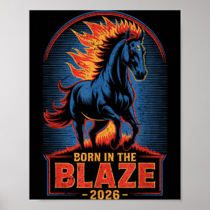 Poster Année du Cheval de Feu – Nouvel An du zodiaque chi