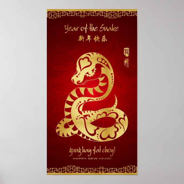 Poster Année du défilement du serpent 2013 (Devant)