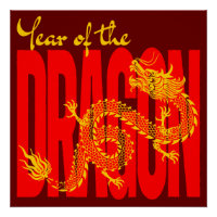 Année du Dragon Rouge Or