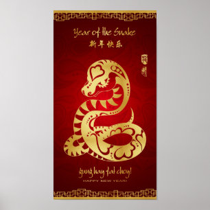 Poster Année du rouleau du serpent 2013