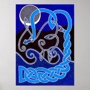 Poster Année du serpent d'eau