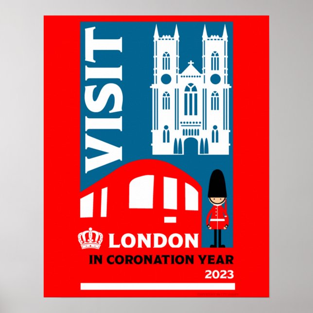 Poster Année royale du couronnement 2023 Londres (Devant)