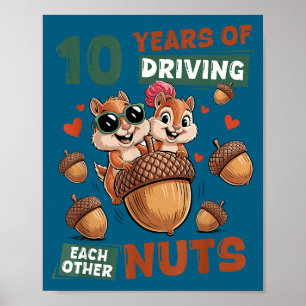 Poster Années 10e Anniversaire de Mariage 10 Couple