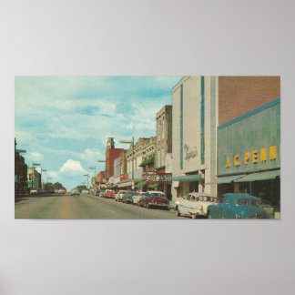 Poster Années 1960 vintages Statesville, Caroline du Nord