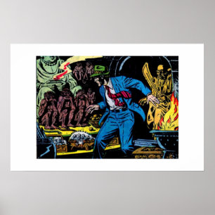 Poster Années 1990 Golden age Horror BD vintage