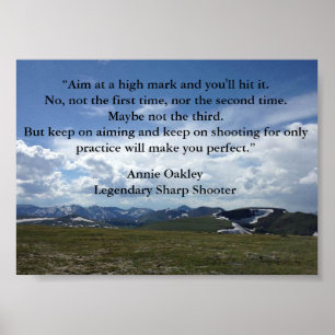 Poster Annie Oakley Citation Inspirationnelle Girl Power