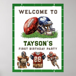 Poster Anniversaire 1ère année de football américain