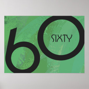 Poster Anniversaire 60 ans vert