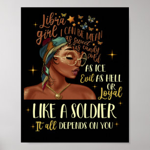 Poster Anniversaire Black Women Libra Girl 23 septembre