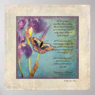 Poster Anniversaire, Corinthiens 13 du chapitre 1 d'amour