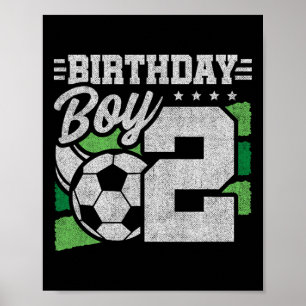 Poster Anniversaire de 2 ans de football - Anniversaire d