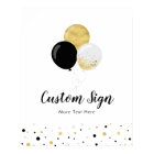 Anniversaire de enfant Gold & Black Balloon