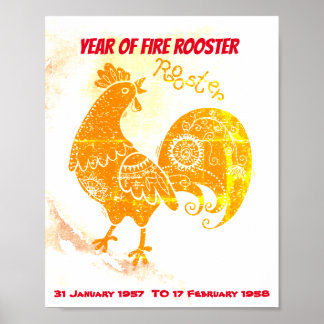 POSTER ANNIVERSAIRE DE FIRE ROOSTER
