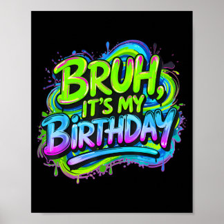 Poster Anniversaire de frère drôle d'anniversaire de jeu 