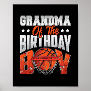 Poster Anniversaire de Grand-mère Sketll garçon de la fam