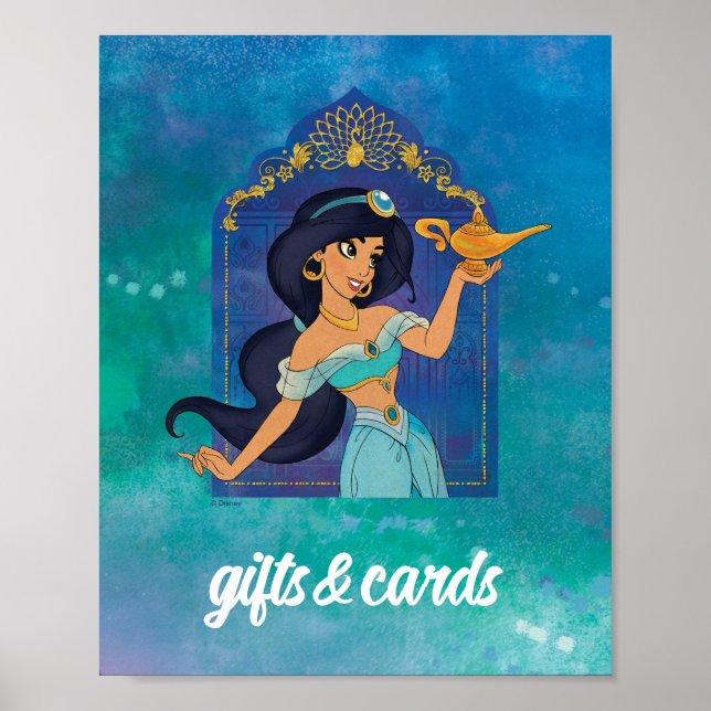 Poster Anniversaire de la princesse Disney Jasmine (Devant)