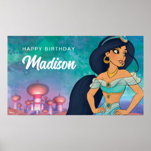 Poster Anniversaire de la princesse Jasmine enchantée