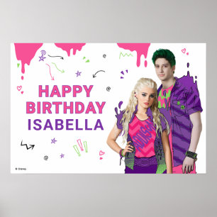 Poster Anniversaire des enfants Disney Zombies