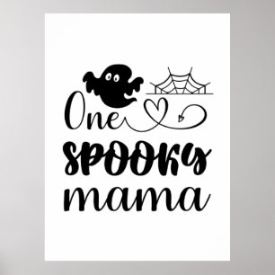 Poster Anniversaire d'Halloween d'une maman Éffrayante