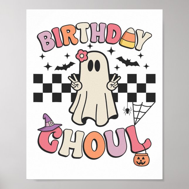 Poster Anniversaire d'Halloween Ghoul Anniversaire fête A (Devant)