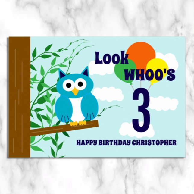 Poster Anniversaire du hibou (Créateur téléchargé)