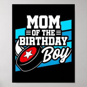 Poster Anniversaire du hockey - Anniversaire maman - Garç