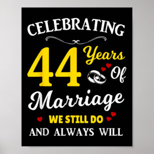 Poster Anniversaire du Mariage de 44e année