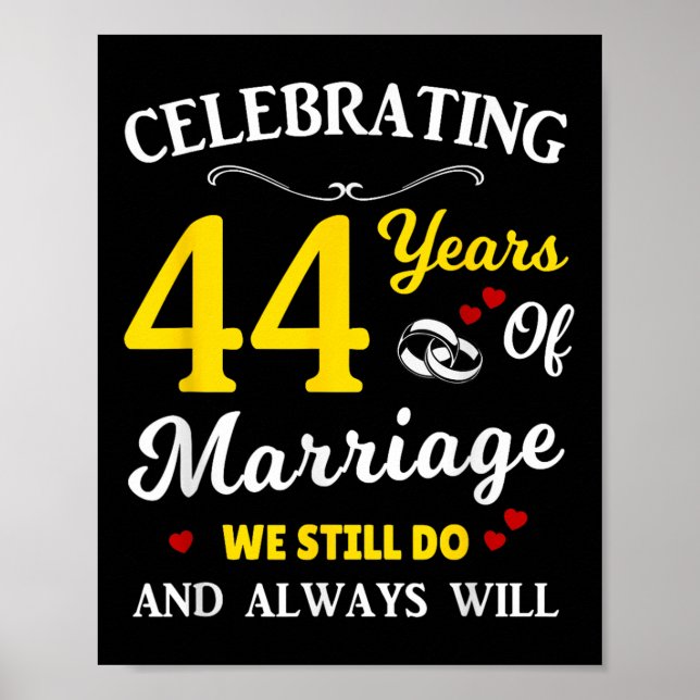 Poster Anniversaire du Mariage de 44e année (Devant)