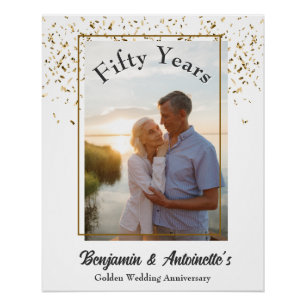 Poster Anniversaire du Mariage d'or