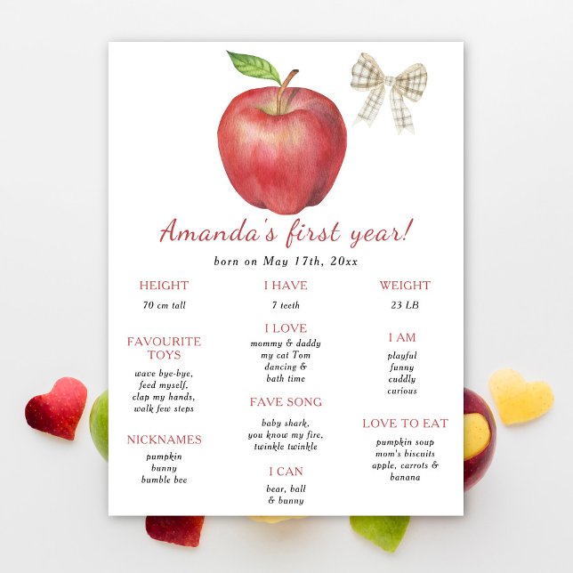 Poster Anniversaire du premier anniversaire d'Apple et de (Créateur téléchargé)