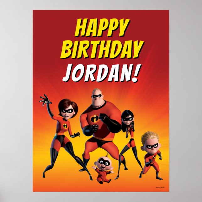 Poster Anniversaire familial incroyable (Devant)