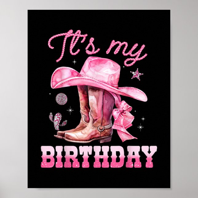 Poster Anniversaire Fille It ' ; s Mon anniversaire Pi (Devant)