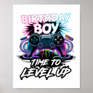 Poster Anniversaire Garçon Temps Pour Augmenter Le Jeu Vi