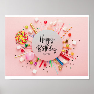 Poster anniversaire heureux