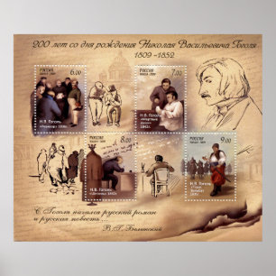 Poster Anniversaire N.V. Gogol de Poster~Russian