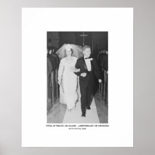 Poster Anniversaire Photo avec frontière pour signer le l