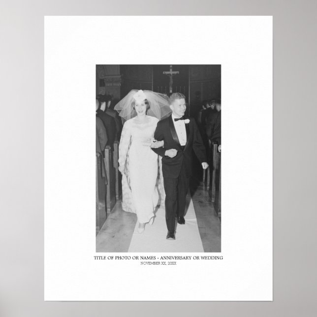 Poster Anniversaire Photo avec frontière pour signer le l (Devant)