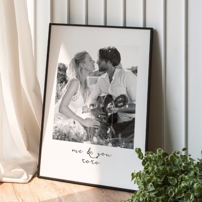 Poster Anniversaire romantique Message personnalisé Photo (Créateur téléchargé)