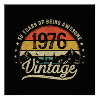 Anniversaire Vintage 1976 50 Ans 50ème