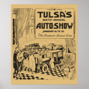 Poster Annonce 1922 petite de Tulsa d'exposition vintage