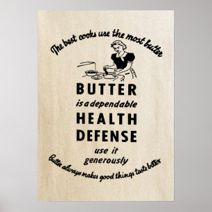 Poster Annonce au beurre Vintage 1941